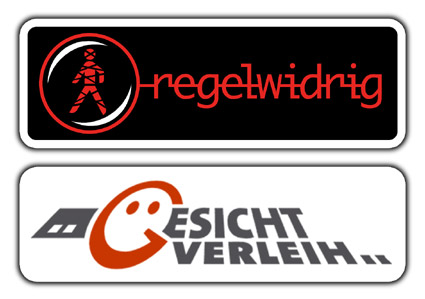 Hier kommen Sie zu regelwidrig.de und gesichtverleih.de.